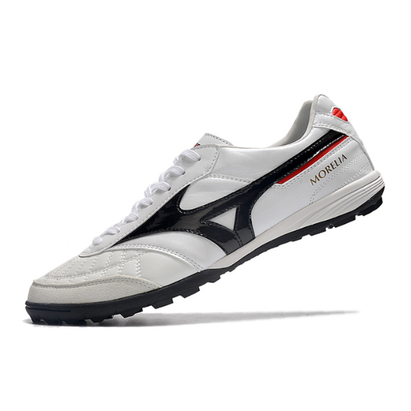 Chuteira Society Mizuno Morelia Sala TF Branca e Preta - VENI Futebol