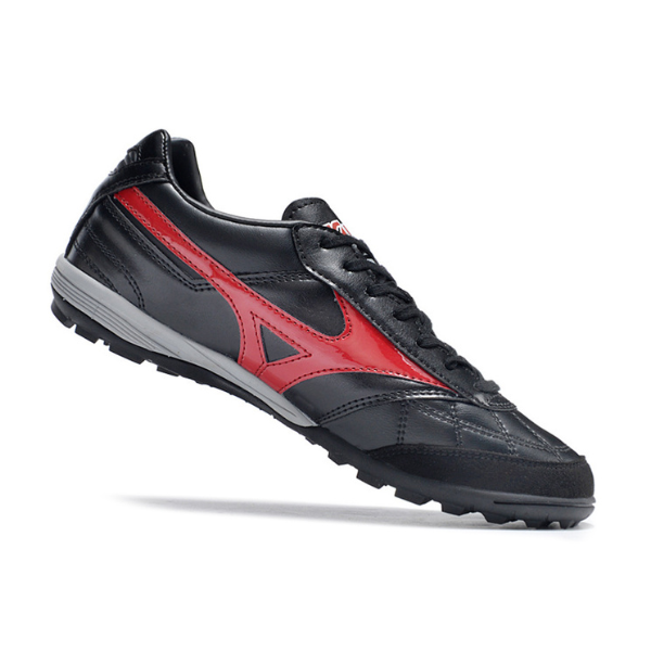 Chuteira Society Mizuno Morelia Sala TF Preta e Vermelha - VENI Futebol