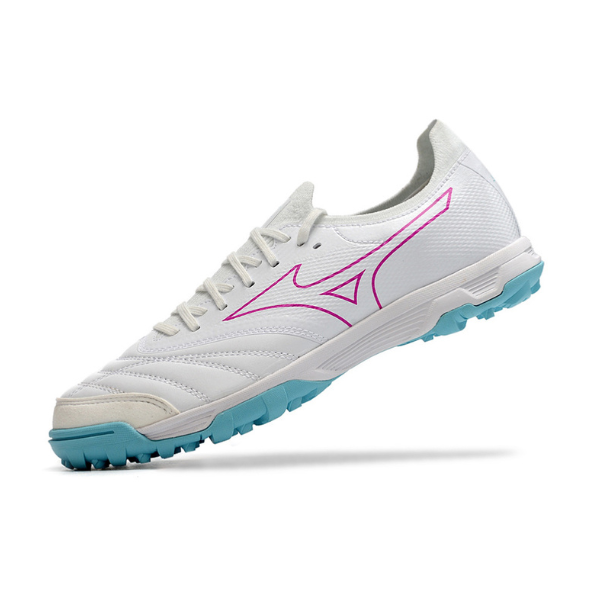 Chuteira Society Mizuno Neo Sala TF Branca e Azul Claro - VENI Futebol