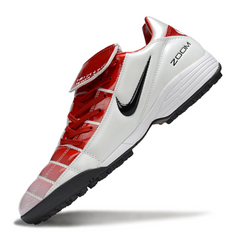 Botas de fútbol Nike Air Zoom Total 90 III Turf TF blancas y rojas