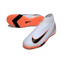 Botas de fútbol Nike Zoom Mercurial Superfly 10 Academy blancas y naranjas Turf TF