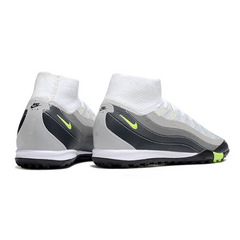Botas de fútbol Nike Zoom Mercurial Superfly 10 Elite Turf TF blancas y grises