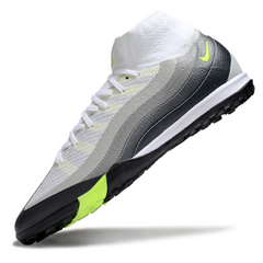 Botas de fútbol Nike Zoom Mercurial Superfly 10 Elite Turf TF blancas y grises