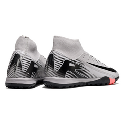 Botas de fútbol Nike Zoom Mercurial Superfly 10 Elite Gris y Negro Turf TF