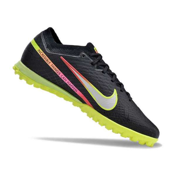 Chuteira Society Nike Zoom Mercurial Vapor 15 Elite TF Preta e Verde - VENI Futebol