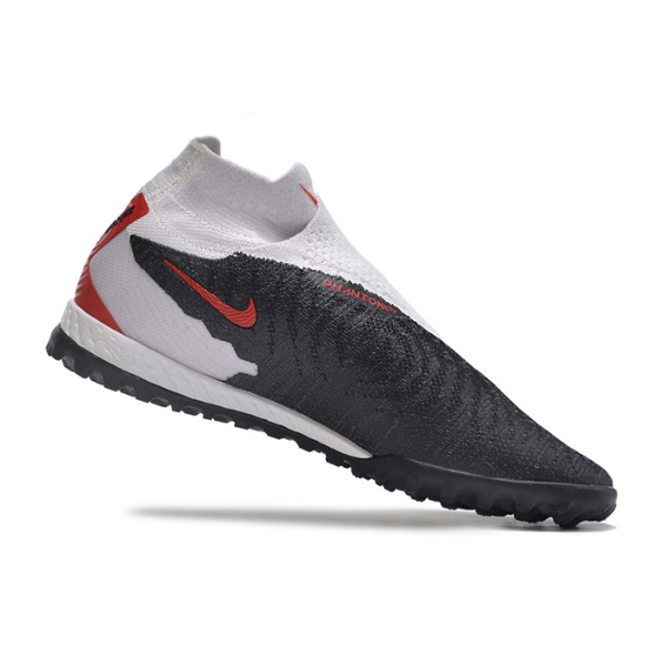 Chuteira Society Nike Phantom GX Elite DF TF Preta, Branca e Vermelha - VENI Futebol