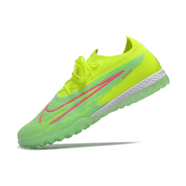 Chuteira Society Nike Phantom GX Elite TF Verde e Rosa - VENI Futebol