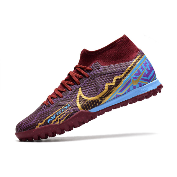 Chuteira Society Nike Zoom Mercurial Superfly 9 Academy TF Mbappe Roxo - VENI Futebol