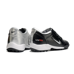 Bota de fútbol Nike Total 90 III Turf TF negra y plateada