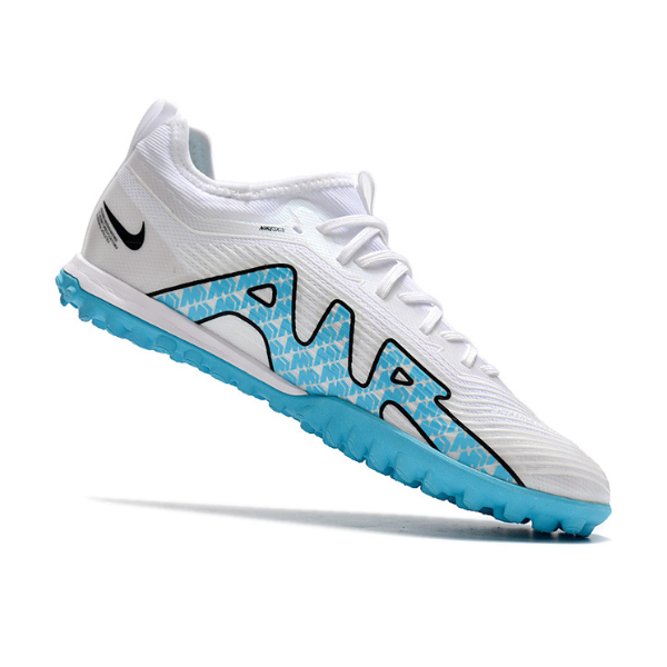 Chuteira Society Nike Zoom Mercurial Vapor 15 Pro Zoom TF Branca e Azul - VENI Futebol