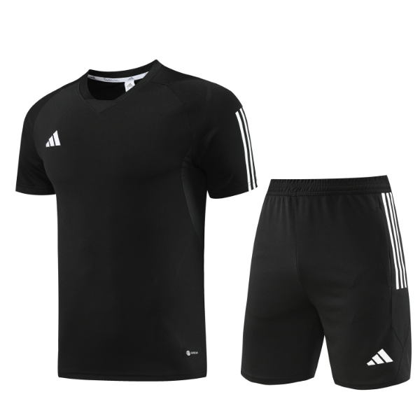 Conjunto Adidas Camiseta + Short Preta - VENI Futebol