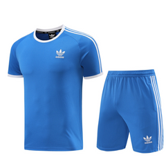 Conjunto Adidas Camiseta + Short Azul Claro - VENI Futebol