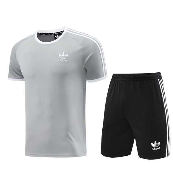 Conjunto Adidas Camiseta + Short Cinza - VENI Futebol