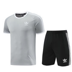 Conjunto Adidas Camiseta + Short Cinza - VENI Futebol