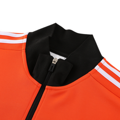 Conjunto de Frio Adidas Jaqueta + Calça Laranja, Branca e Preta - VENI Futebol