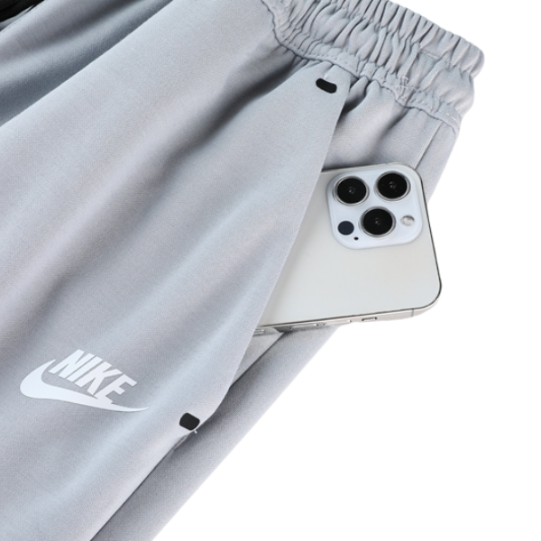 Conjunto de Frio Nike Tech-Fleece Casaco + Calça Bege e Cinza - VENI Futebol