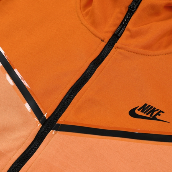 Conjunto de Frio Nike Tech-Fleece Casaco + Calça Laranja e Preto - VENI Futebol