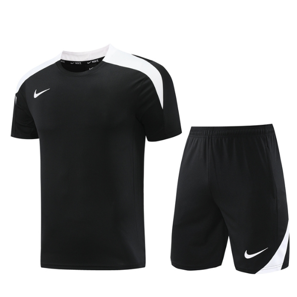Conjunto Adidas Camiseta + Short Preto e Branco - VENI Futebol