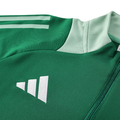 Adidas Cold Set Top e pantaloni Cold Set con cerniera a un quarto verde e nero
