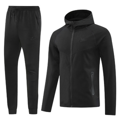 Conjunto de abrigo y pantalón Nike Tech Fleece negro para el frío