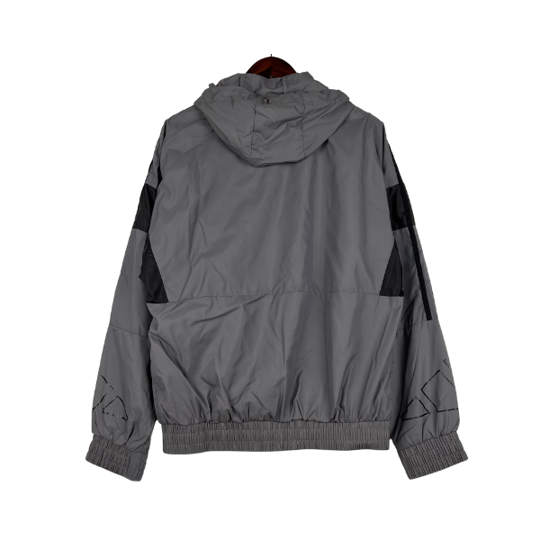 Corta Vento Adidas Cinza e Preto - VENI Futebol