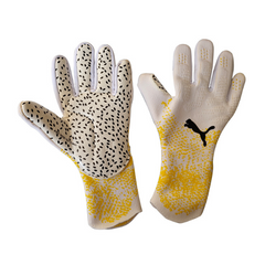 Guantes de portero Puma Future Match blancos y amarillos
