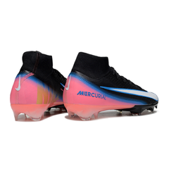Nike Air Zoom Mercurial Superfly 10 Elite Black Pink and Blue Firm Ground FG Football Boot