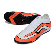 Nike Zoom Mercurial Vapor 16 Elite White Orange and Black Turf TF Football Boot