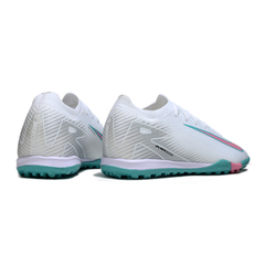 Botas de fútbol Nike Zoom Mercurial Vapor 16 Elite Turf TF blancas, azules y rosas
