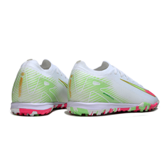 Nike Zoom Mercurial Vapor 16 Elite White Green and Pink Turf TF Football Boot