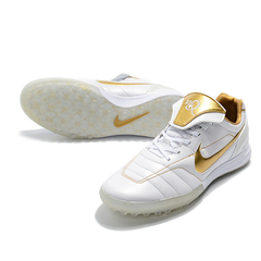 Scarpa da calcio Nike Tiempo 7 R10 Elite Turf TF bianca e dorata