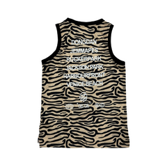 Camiseta sin mangas a rayas amarillas y negras de Jordan