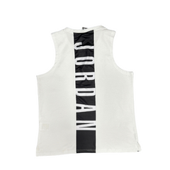 Camiseta sin mangas Jordan blanca y negra