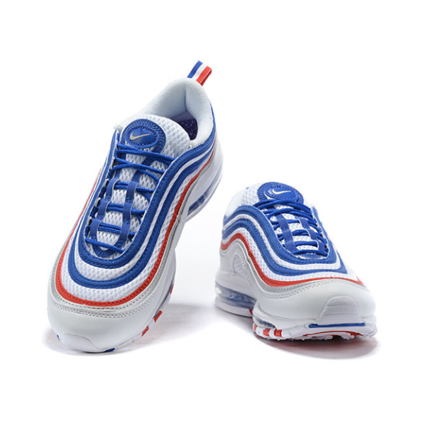 Tênis Nike Air Max 97 Branco, Azul e Vermelho - VENI Futebol