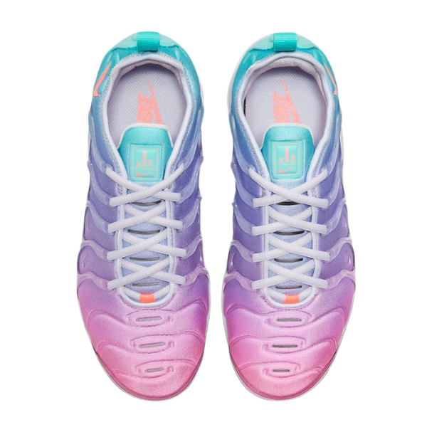 Tênis Nike Air VaporMax Plus Branco, Azul e Roxo Claro - VENI Futebol