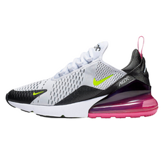 Scarpe casual Nike Air Max 270 React nere, fucsia e gialle