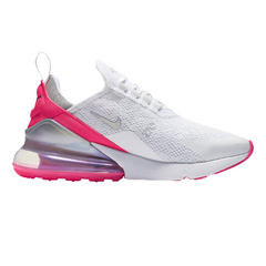 Scarpe casual Nike Air Max 270 React bianche laser fucsia