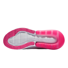 Scarpe casual Nike Air Max 270 React bianche laser fucsia