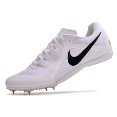 Zapatillas de running con clavos Nike Rival M10 blancas