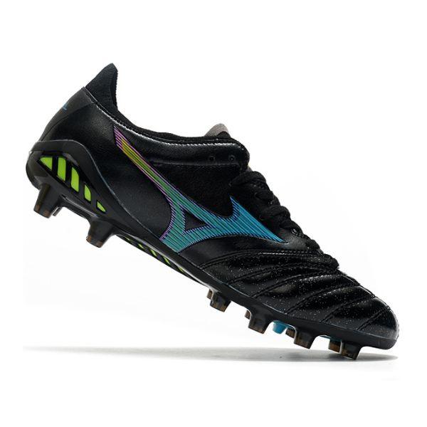 Chuteira Mizuno Morelia Neo III FG Preta e Azul - VN Esportes