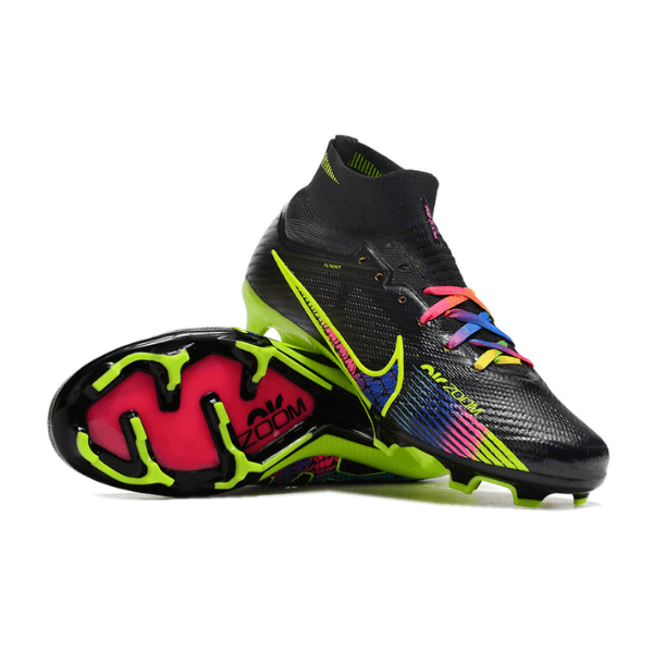 Chuteira Campo Nike Zoom Mercurial Superfly 9 Elite FG Preta e Colorida - VN Esportes