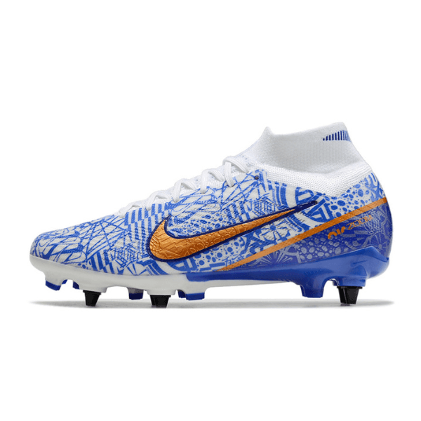 Chuteira Campo Nike Zoom Mercurial Superfly 9 Elite SG Trava Mista Azul CR7 - VN Esportes