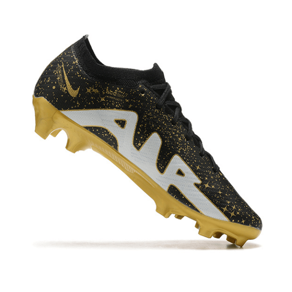 Chuteira Campo Nike Zoom Mercurial Vapor 15 Elite FG Preto,Dourado e Branco - VN Esportes