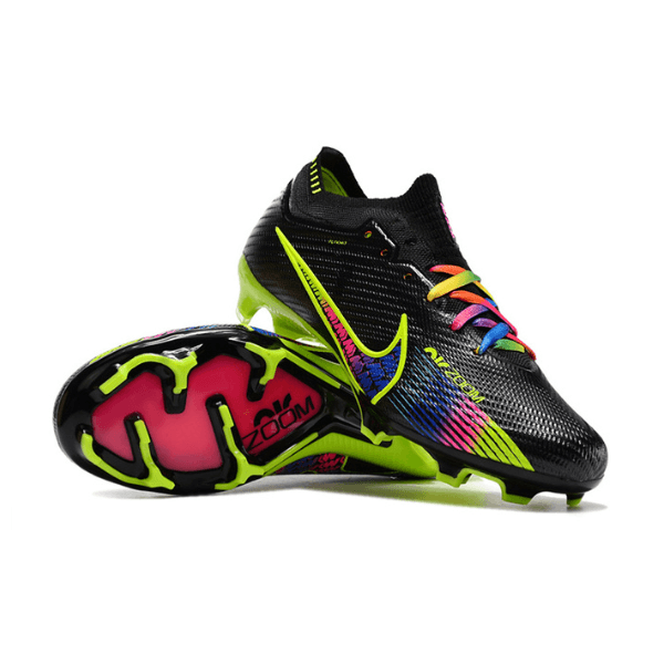 Chuteira Campo Nike Zoom Mercurial Vapor 15 Elite FG Preta e Colorida - VN Esportes