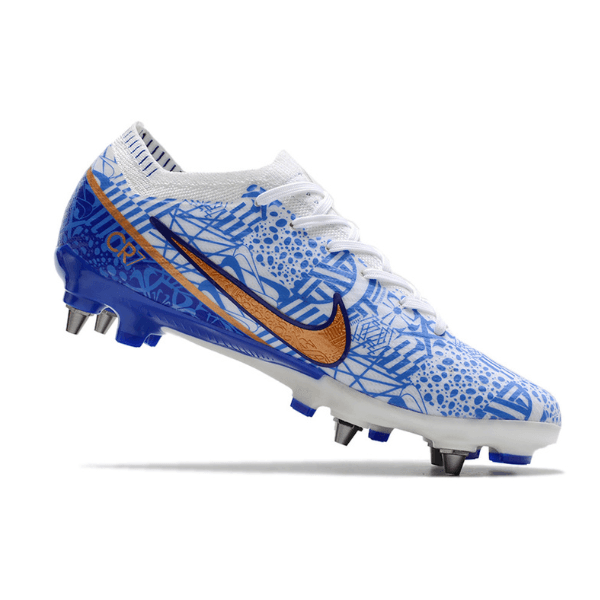 Chuteira Campo Nike Zoom Mercurial Vapor 15 Elite SG Trava Mista Azul CR7 - VN Esportes