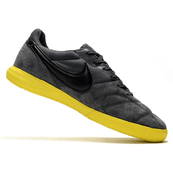 Chuteira Futsal Nike Premier II IC Cinza e Amarela - VN Esportes