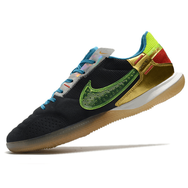 Chuteira Futsal Nike Streetgato IC Preto e Dourado - VN Esportes