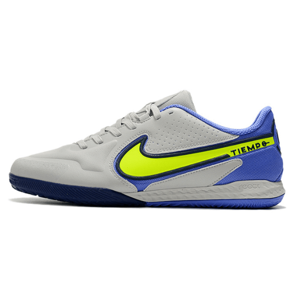 Chuteira Nike Tiempo 9 Legend IC Branca e Azul - VN Esportes