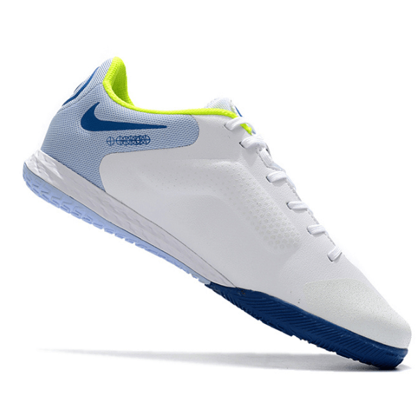 Chuteira Nike Tiempo 9 Legend IC Branca e Azul Claro - VN Esportes