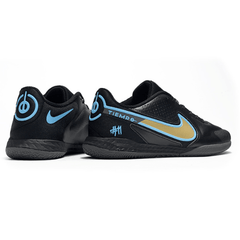 Chuteira Nike Tiempo 9 Legend IC Preto,Amarelo e Azul - VN Esportes